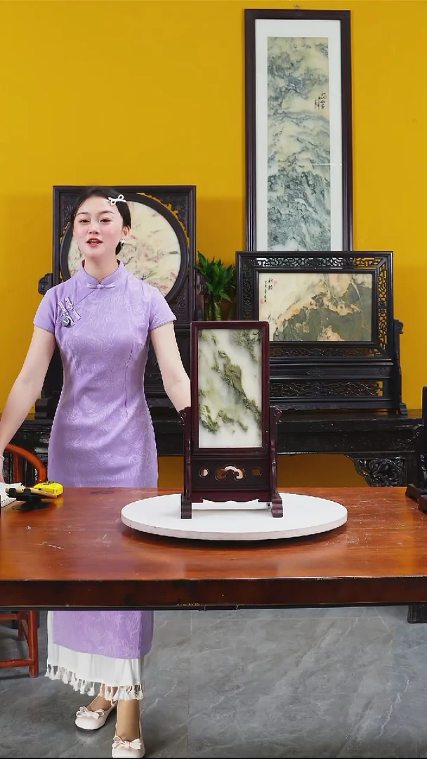 石材天然大理石画摆件