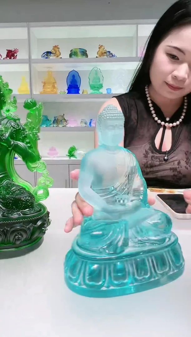 手工艺品琉璃禾***＊古法琉璃阿弥陀佛