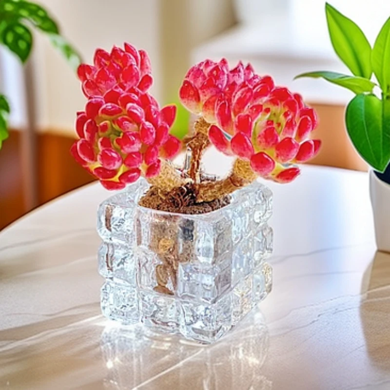 无土宝莲灯1颗(含白水晶花器