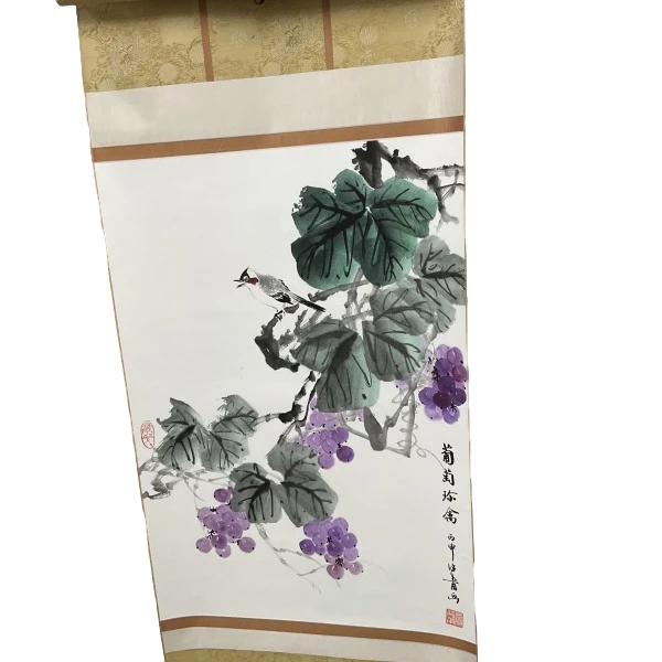 画徐谷甫5076746卷轴葡萄珍禽