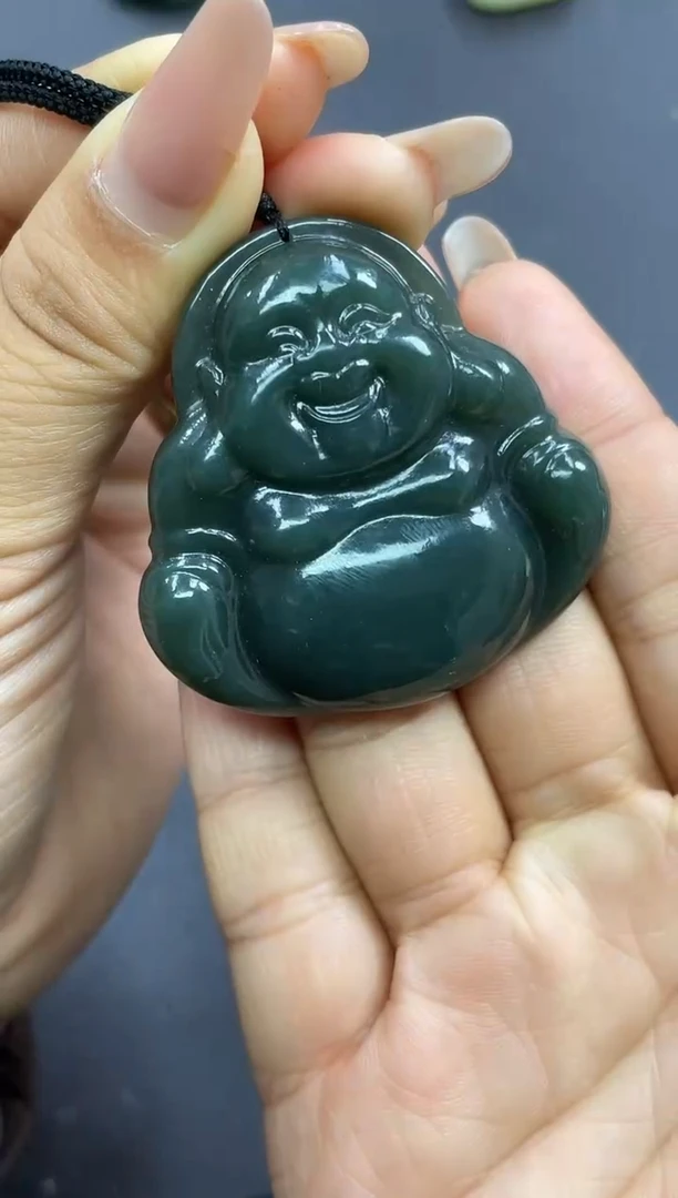 颈饰未镶嵌和田玉深湖水佛公50尺寸多样性拍一发一