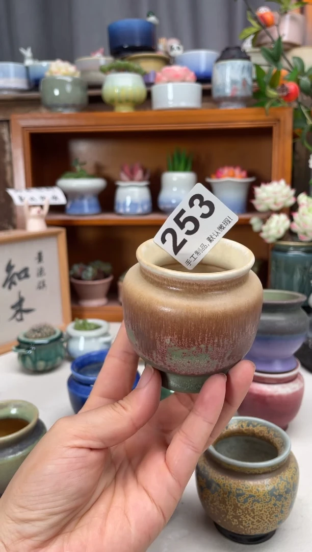 瓷片玄*兔253知木小芳花盆