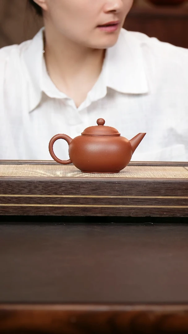 茶壶紫砂全手工 水平壶   红皮龙