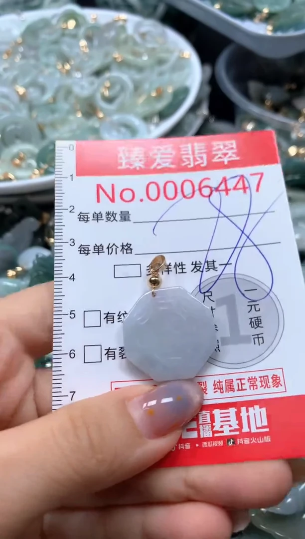 翡翠未镶嵌颈饰6447