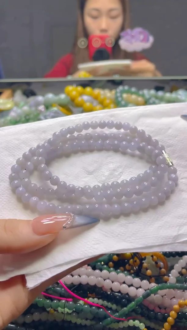 颈饰未镶嵌翡翠5MM/D/翡翠A货，一件也是批发价