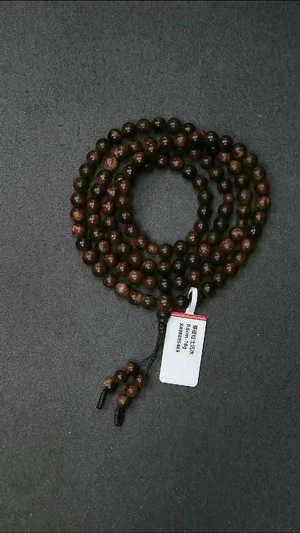 沉香手串0.6-18g 正区芽庄红土老料沉水