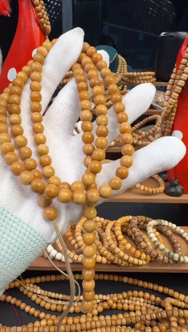 【闪购商品】菩提根/象牙果手串龙脊圆珠长串卡7.7有月（微钥匙孔）