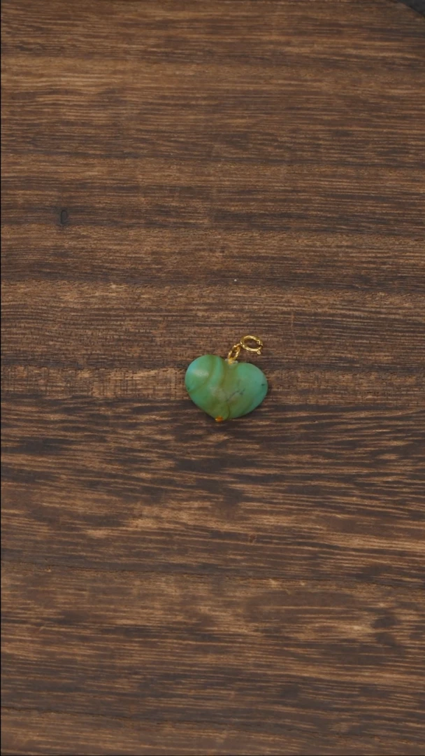 绿松石18K金镶嵌挂饰1