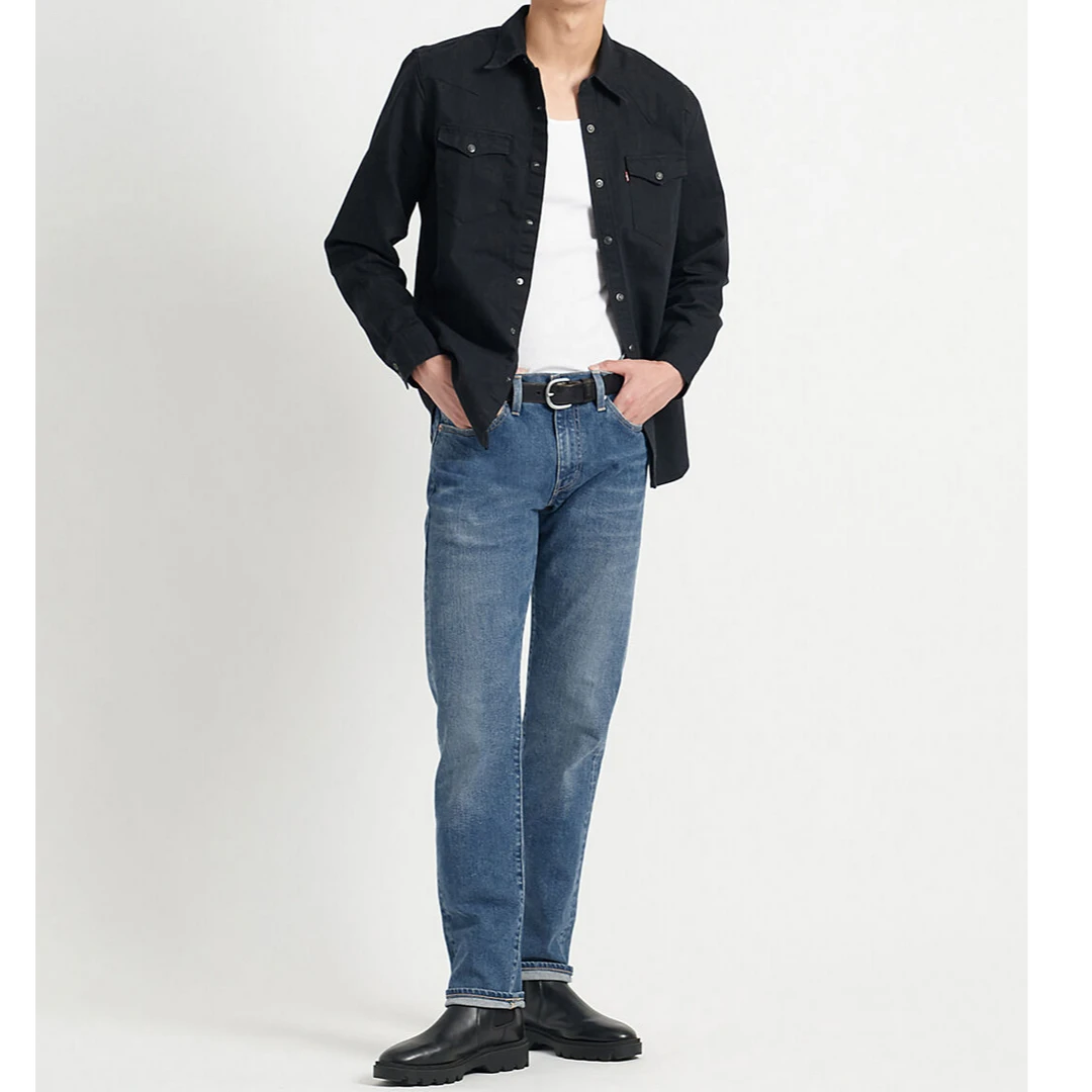 外贸男士高弹力水洗棉牛仔裤春秋新款长裤百搭透气小直筒裤子6598