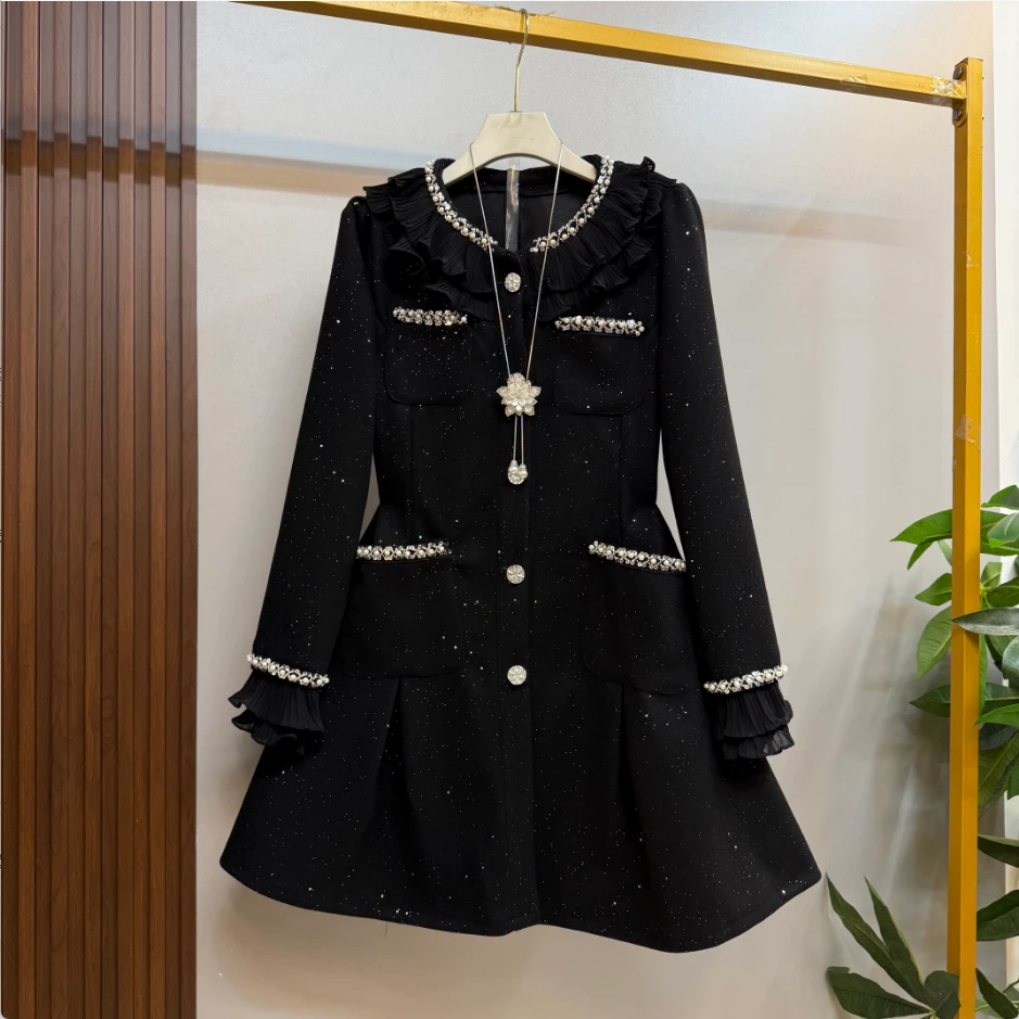 欧货新款大码女装时尚洋气小香风名媛气质显瘦连衣裙