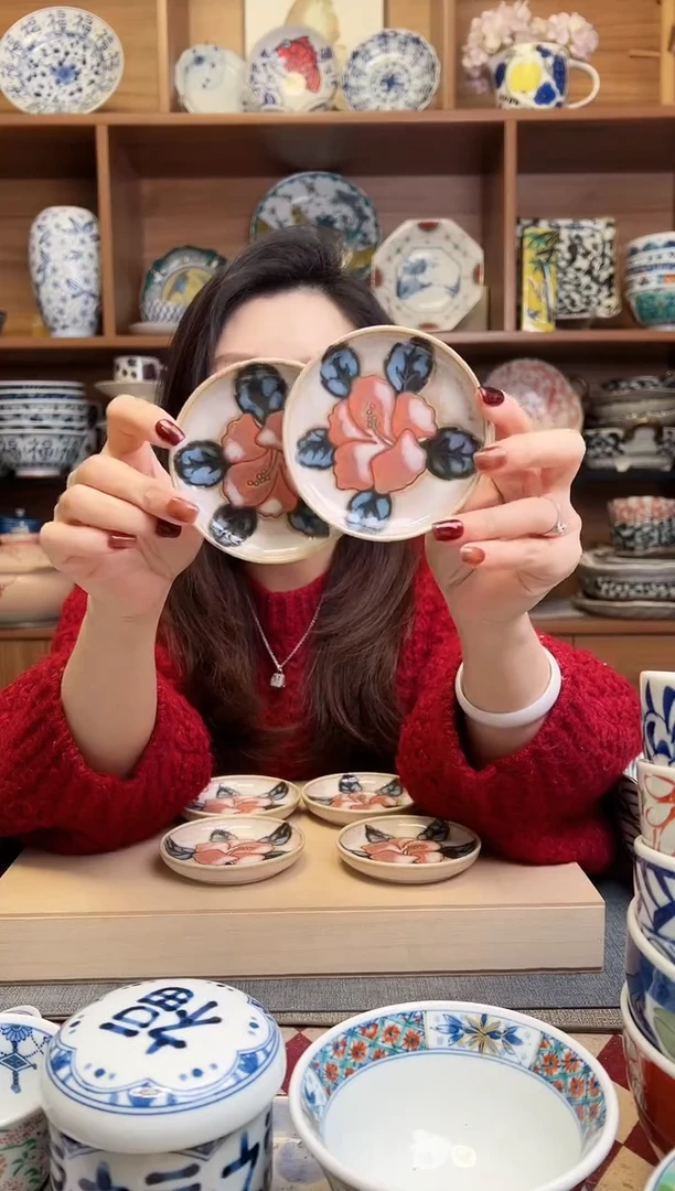 【微瑕】冲绳玫瑰 小味碟 2只装