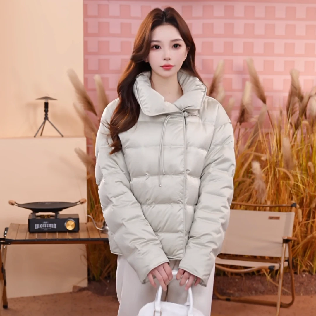 【反季】波司登2024新中式时尚洋气简约气质鹅绒羽绒服短款外套