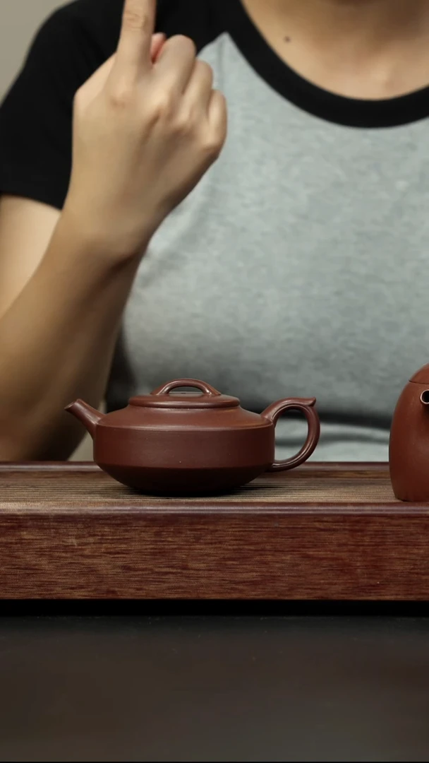 紫砂茶壶高温底槽清 禅韵 孤品