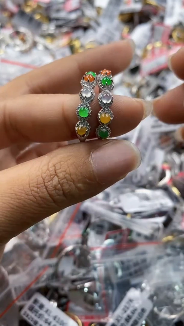 银S925镶嵌戒指翡翠3333-----1