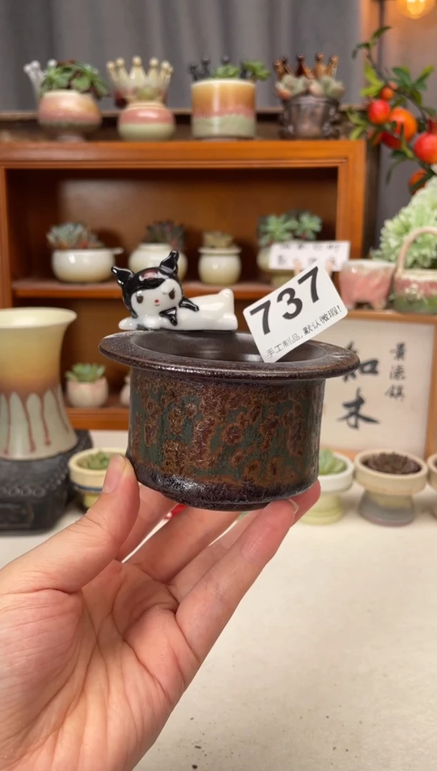 瓷片737知木小芳花盆