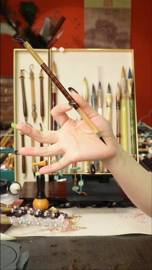 孤品高货毛笔链接 清水试笔 蘸墨不退