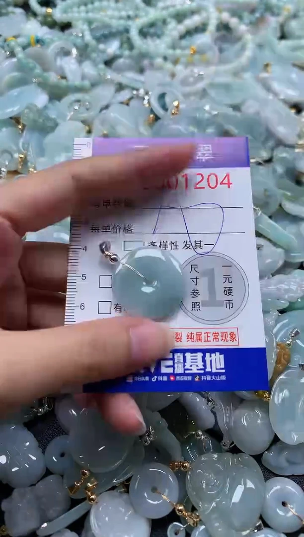 翡翠未镶嵌吊坠(不含链)1204