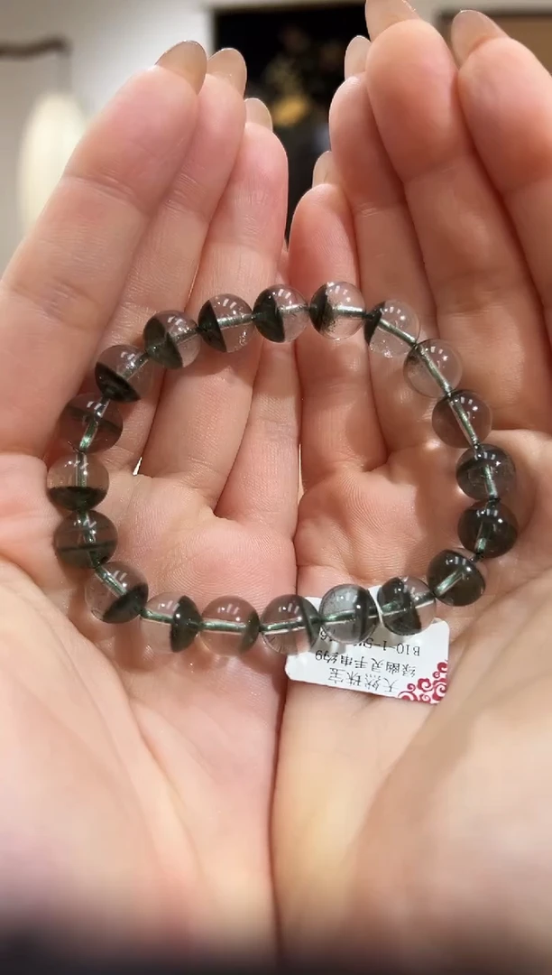 【闪购商品】水晶手串未镶嵌YW3097绿幽灵手串9+