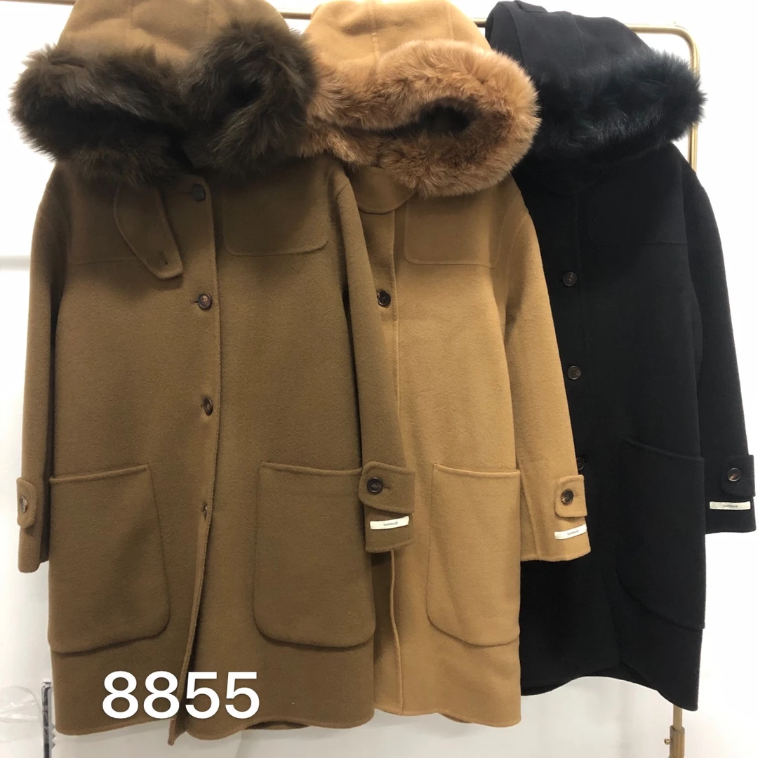 〖蕙子严选〗WL 8855新款高质澳洲超细带帽全羊毛大衣