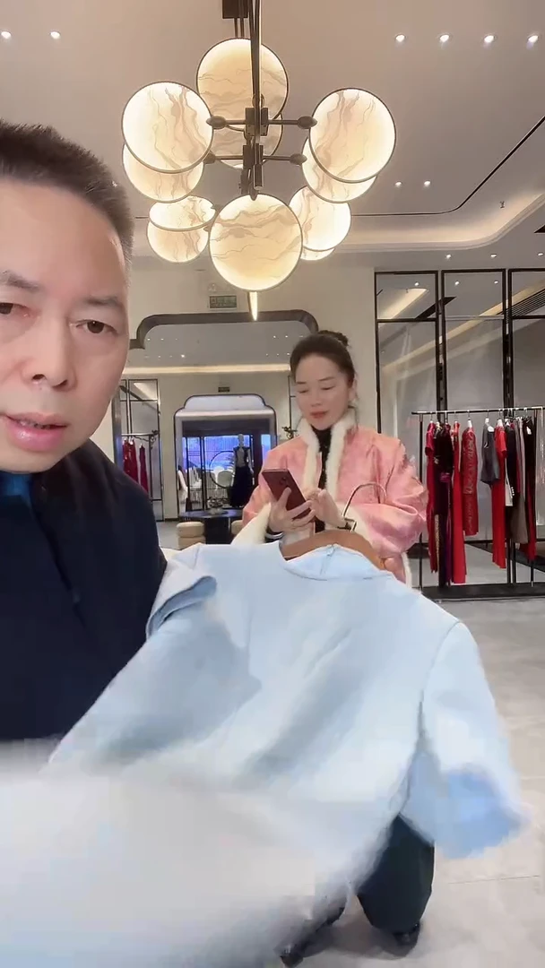 雾霾蓝圆领定制款连衣裙 499 xl码