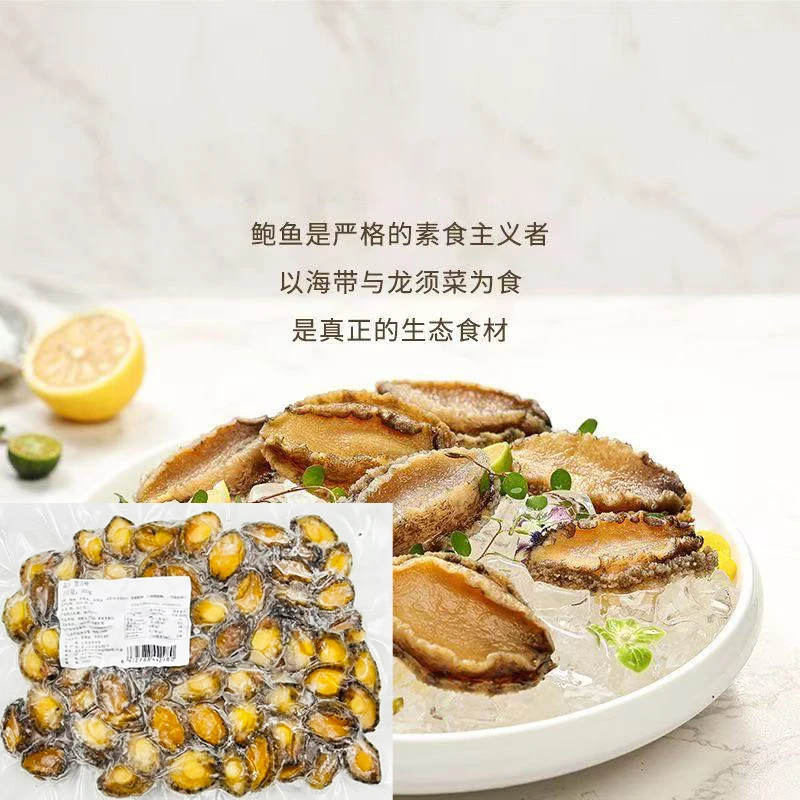 顺丰 500g 黑边鲍 100头  去壳去牙 新鲜速冻 新日期