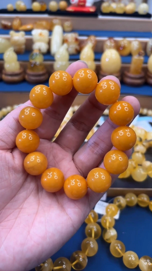 手串蜜蜡未镶嵌p74精品焦皮料单圈 16+mm 33.96克