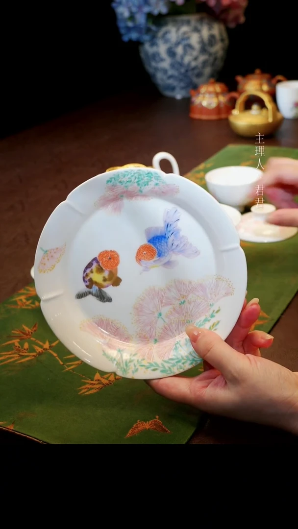 茶杯紫砂【宜景窑珍珠白系列】壶承