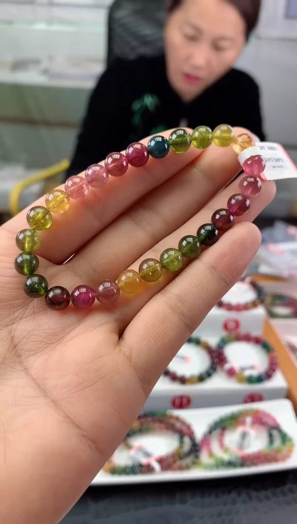 未镶嵌手串碧玺多样性发一条