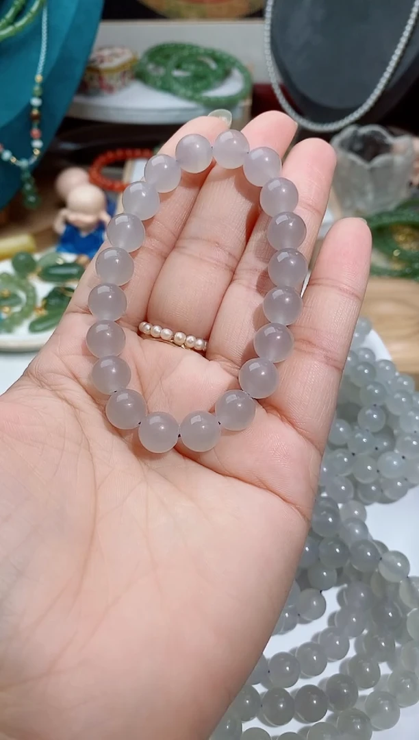 手链未镶嵌和田玉160一个冰紫