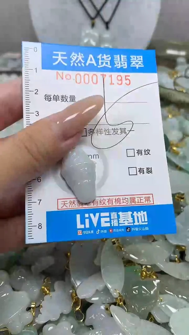 翡翠未镶嵌颈饰净货挂件-7195