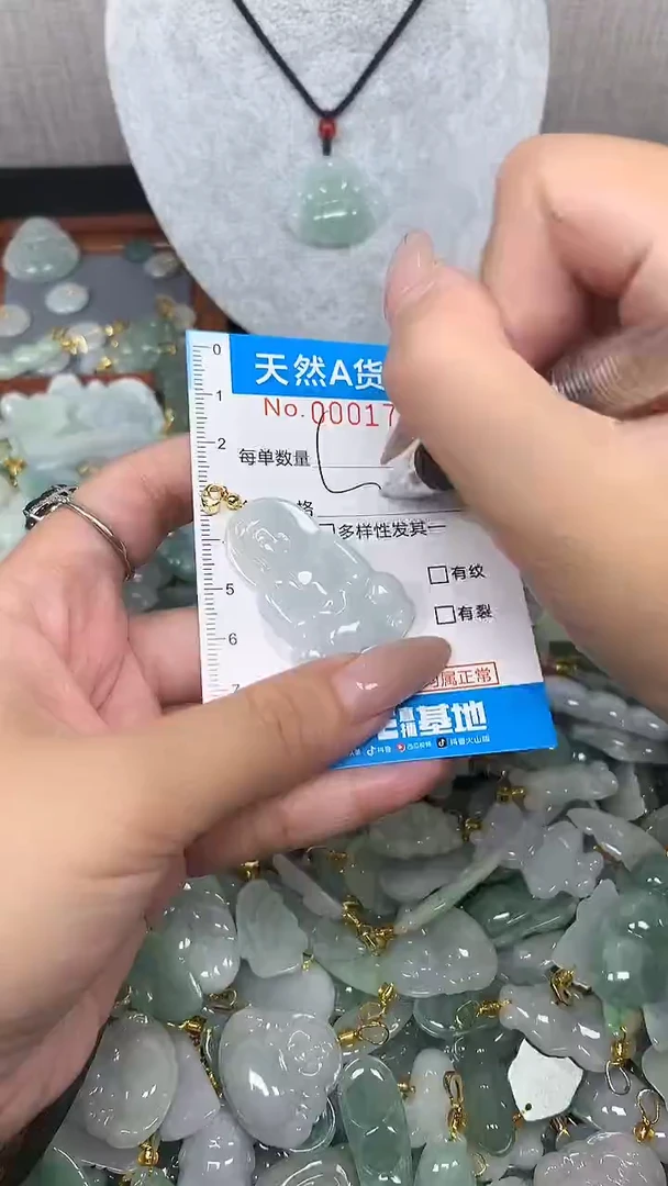 翡翠未镶嵌颈饰净货挂件-1768