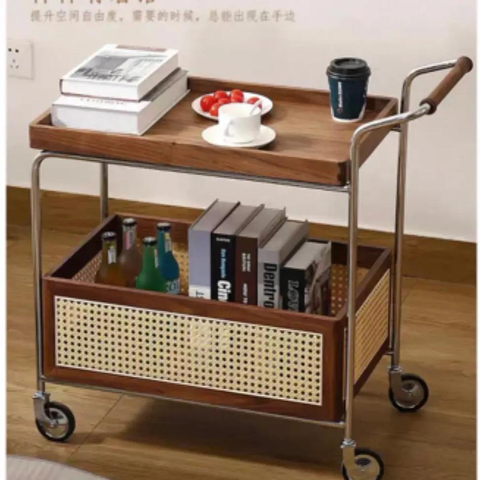沐沐的房间客厅创意收纳小推车收纳柜