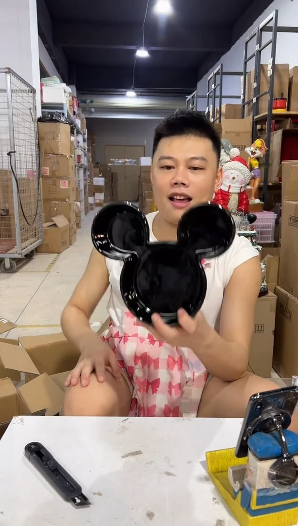 瓷片红色米奇收纳碗