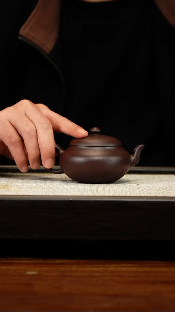 茶壶紫砂紫泥聚缘