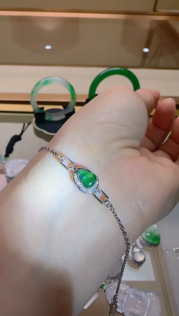 【闪购商品】翡翠手链银S925镶嵌多样性团购发一件