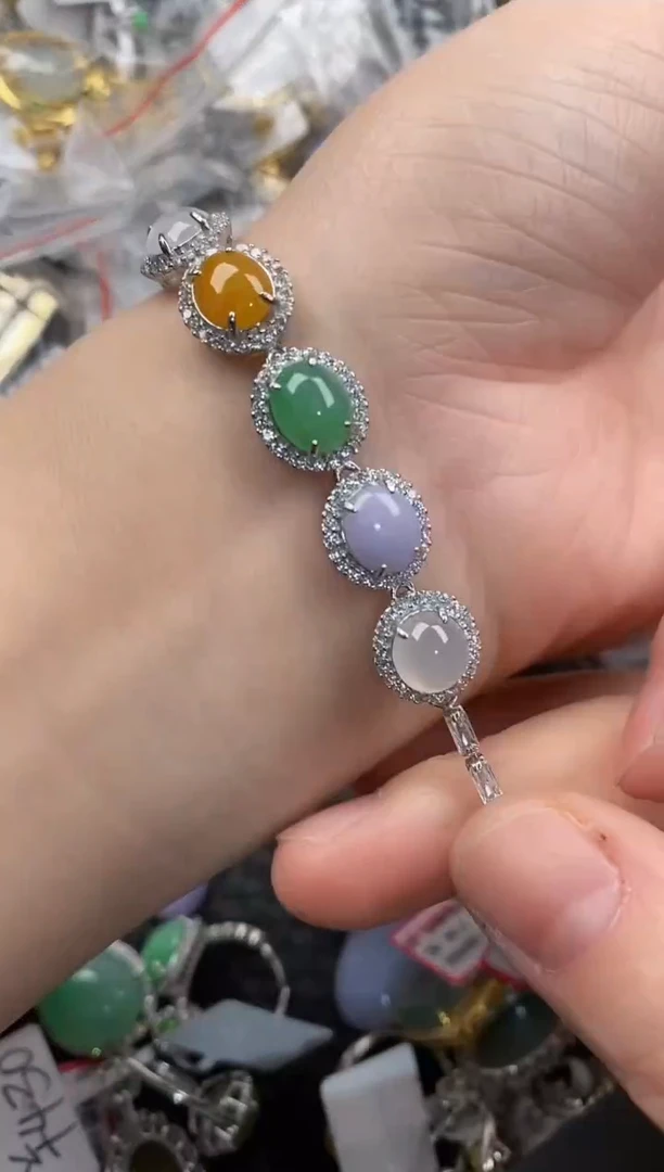 银S925镶嵌戒指翡翠333               7