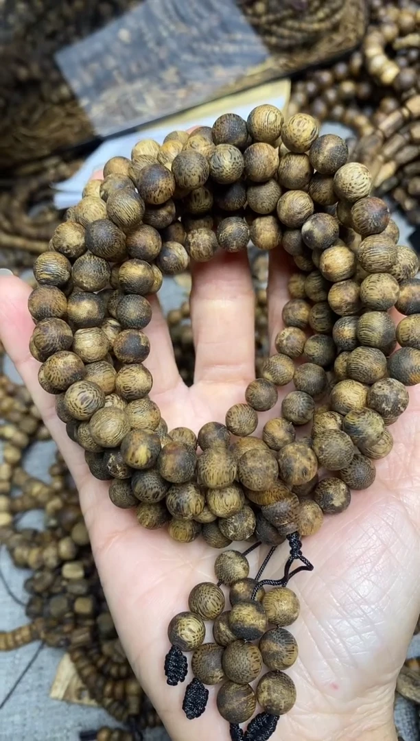 沉香手串海南一代老料08圆珠多圈手串27+多样性发一