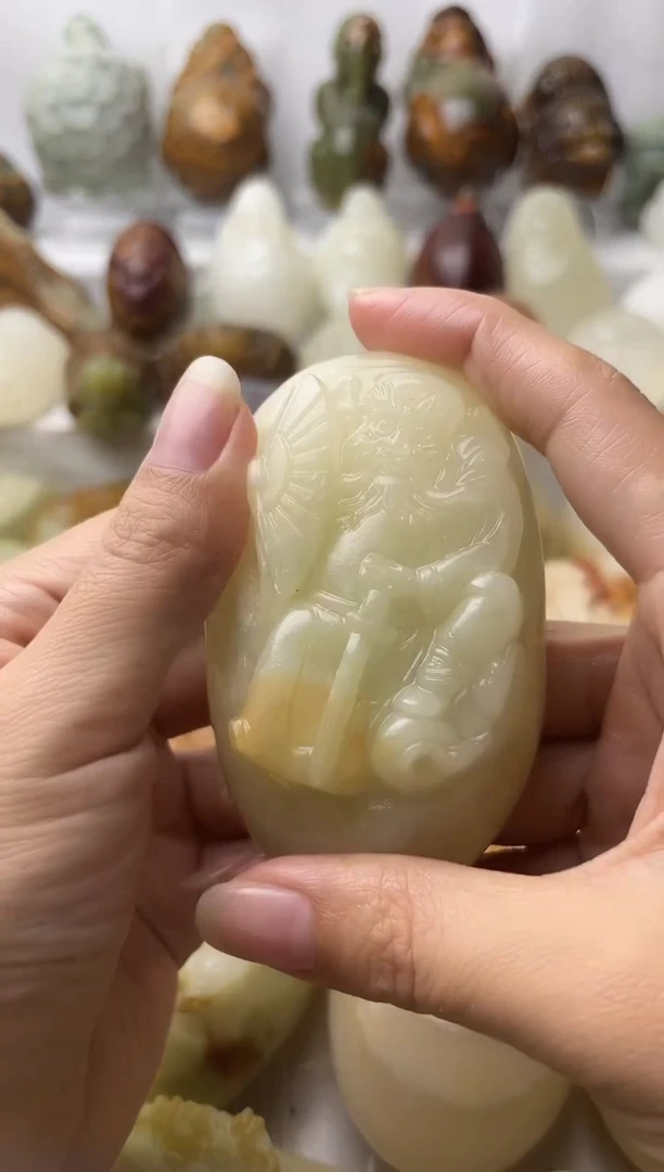 石材方解石棉纹正常不退换钟馗