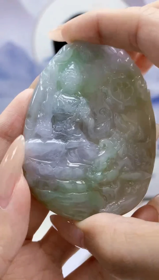 定制翡翠未镶嵌4917xx-毛货挂件61