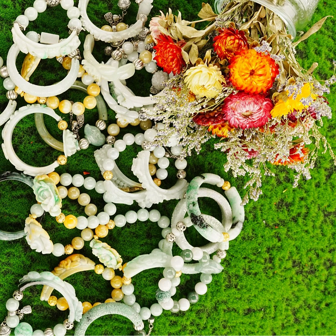 【翡翠手牌】桃灼设计一物一拍设计款手串