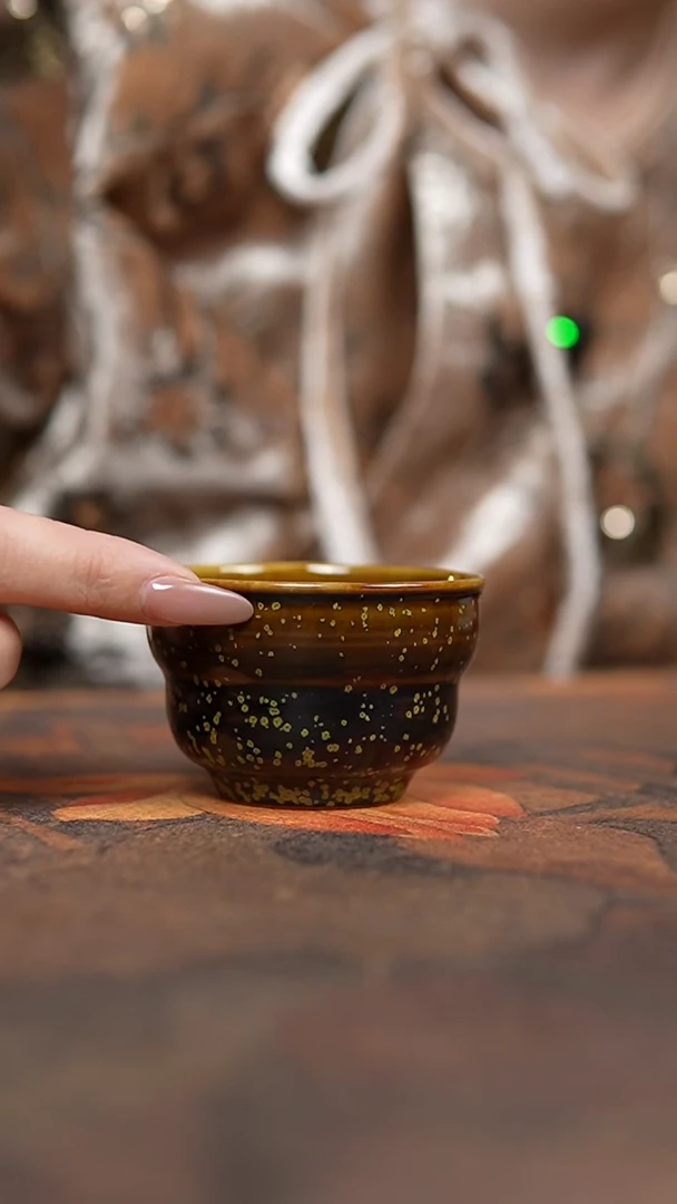 瓷片茶叶沫小葫芦杯