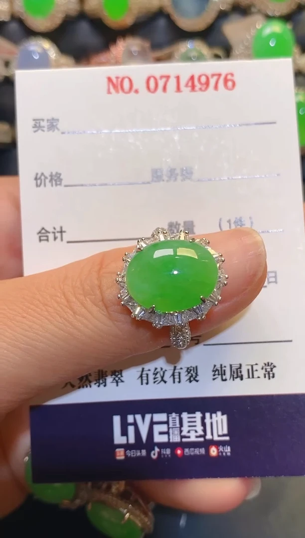 银S925镶嵌翡翠耳饰天然