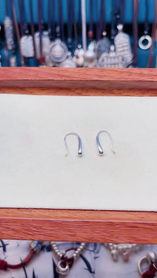 足银无鲁伯特之泪水滴耳坠