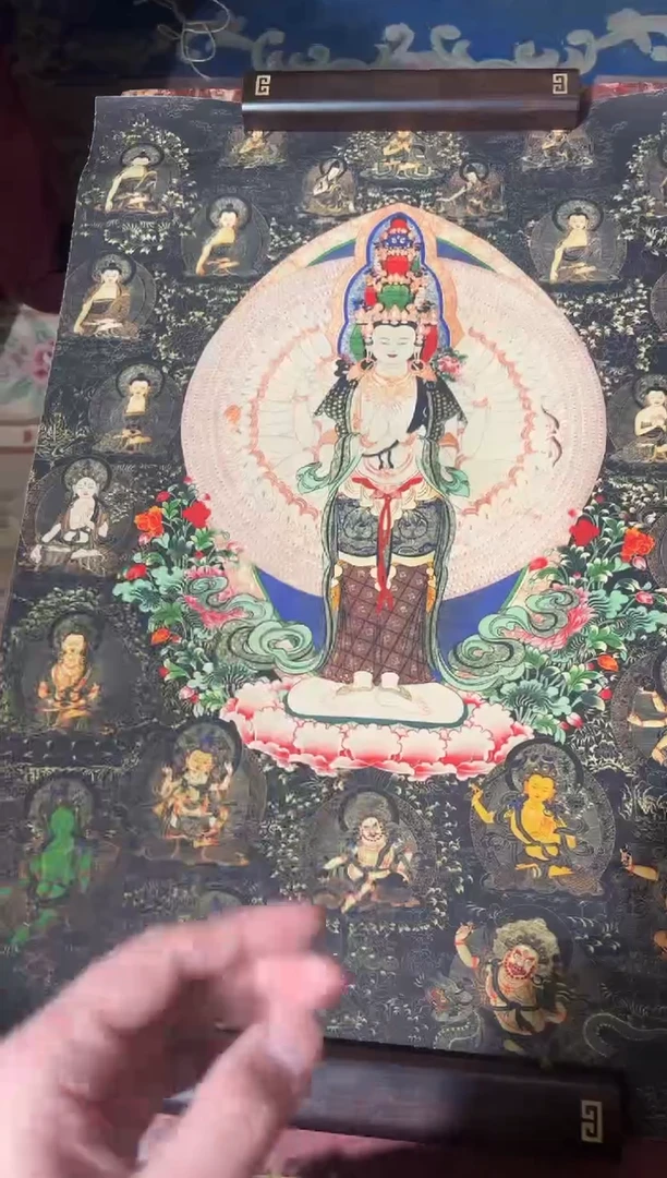 卷轴画龙妹的唐卡tk16