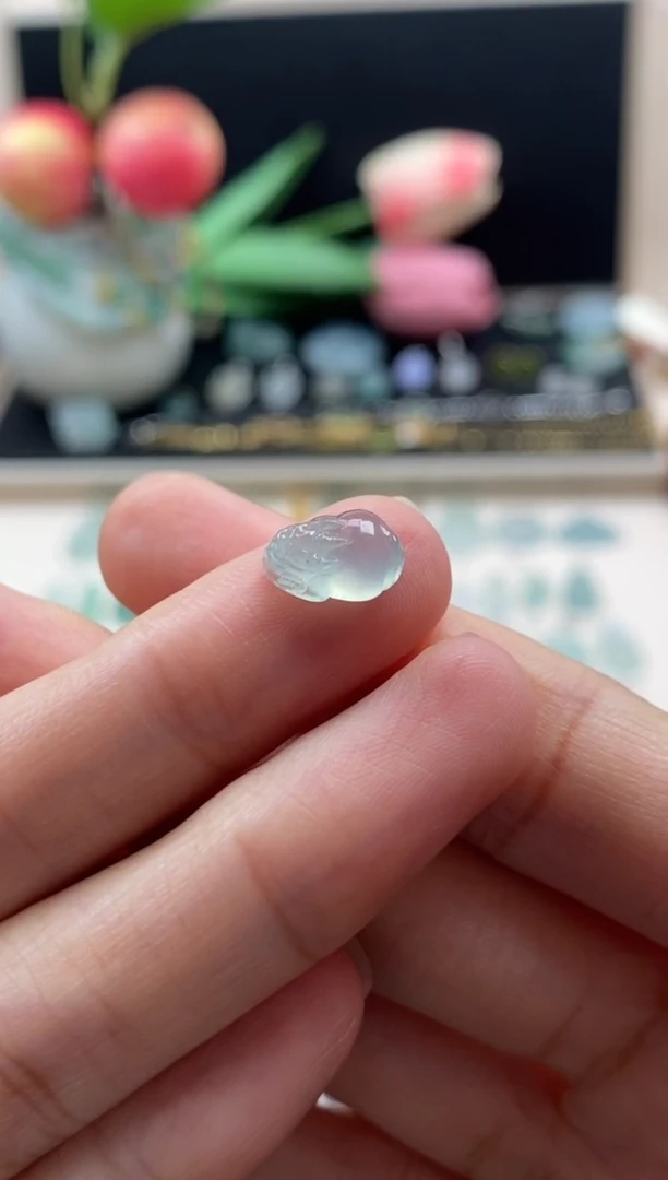 翡翠未镶嵌颈饰翡翠冰晴金蟾