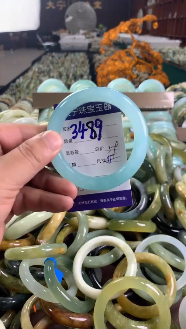 未镶嵌蛇纹石玉手镯3489