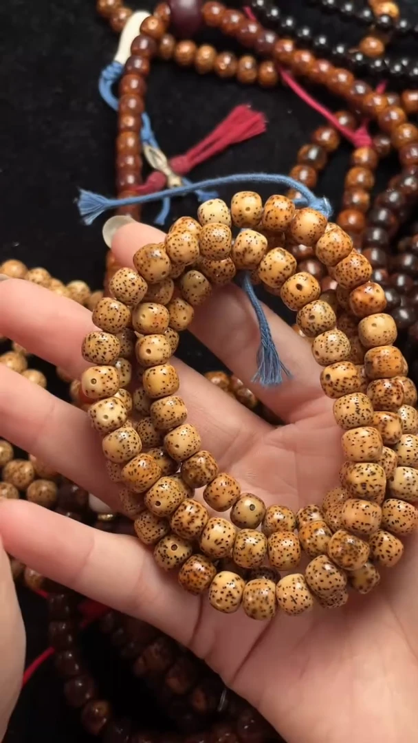 星月菩提吊坠精工级陈籽桶珠长串8*7