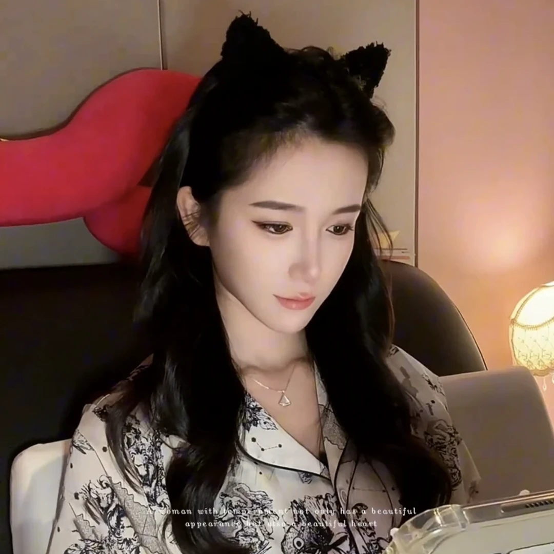 可爱猫咪发箍绒毛甜美猫耳朵洗脸头饰发饰氛围感发卡网红爆款
