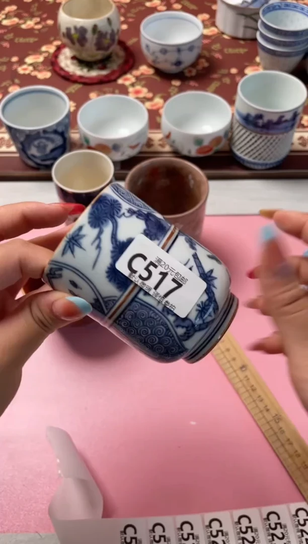 瓷片月***亮瓷器瓷器C517
