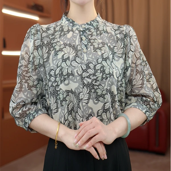 2025新款原版正品减龄高端贵气衬衫百搭显瘦气质优雅女士上衣